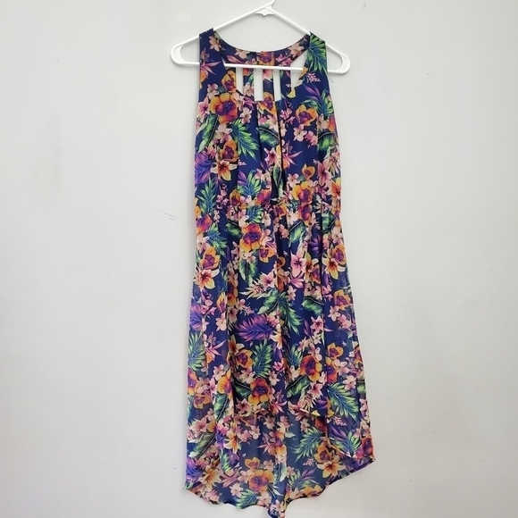 G:21 women flowy dress floral pattern size Large Asymmetrical Dress L - Picture 6 of 13